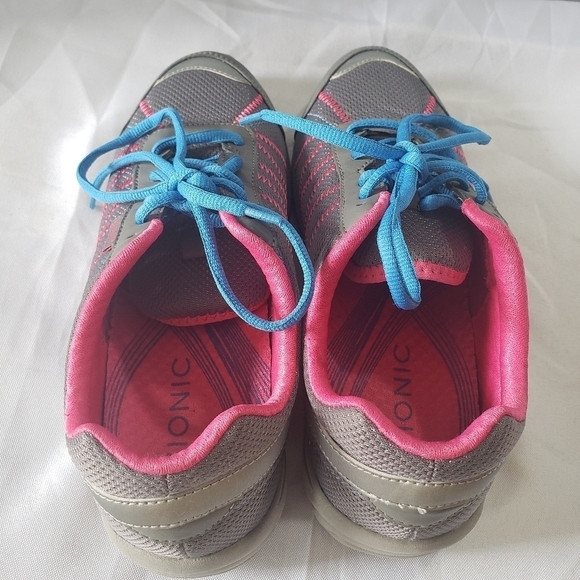 Vionic Alliance Sneakers Orthotic Comfort Womens Size 7 Wide Gray Pink Blue - Picture 7 of 11